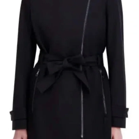 Halston Heritage Black Trench Coat - Picture 5 of 8